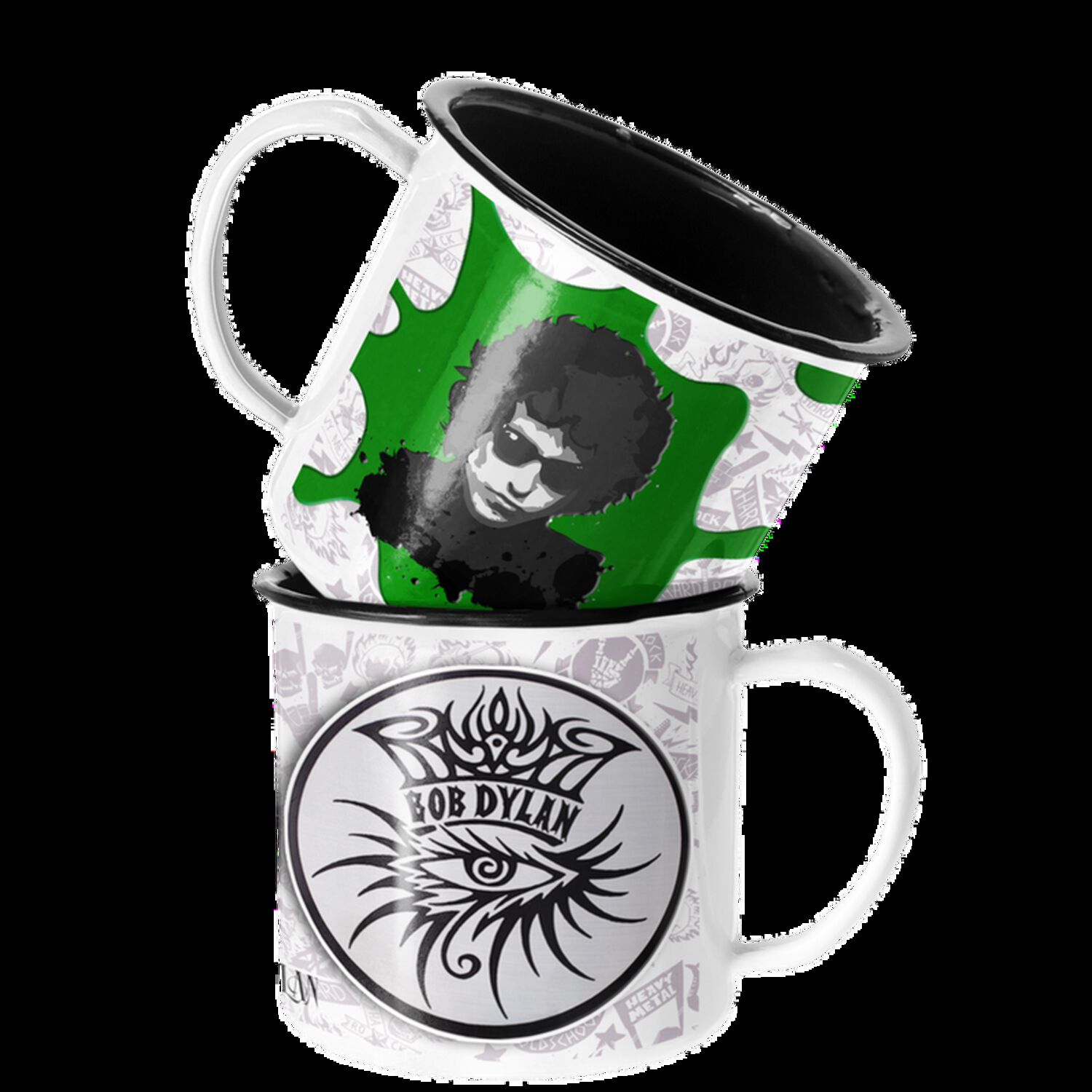 Taza Enlozada Lechera Bob Dylan Rock Musica image number 0.0