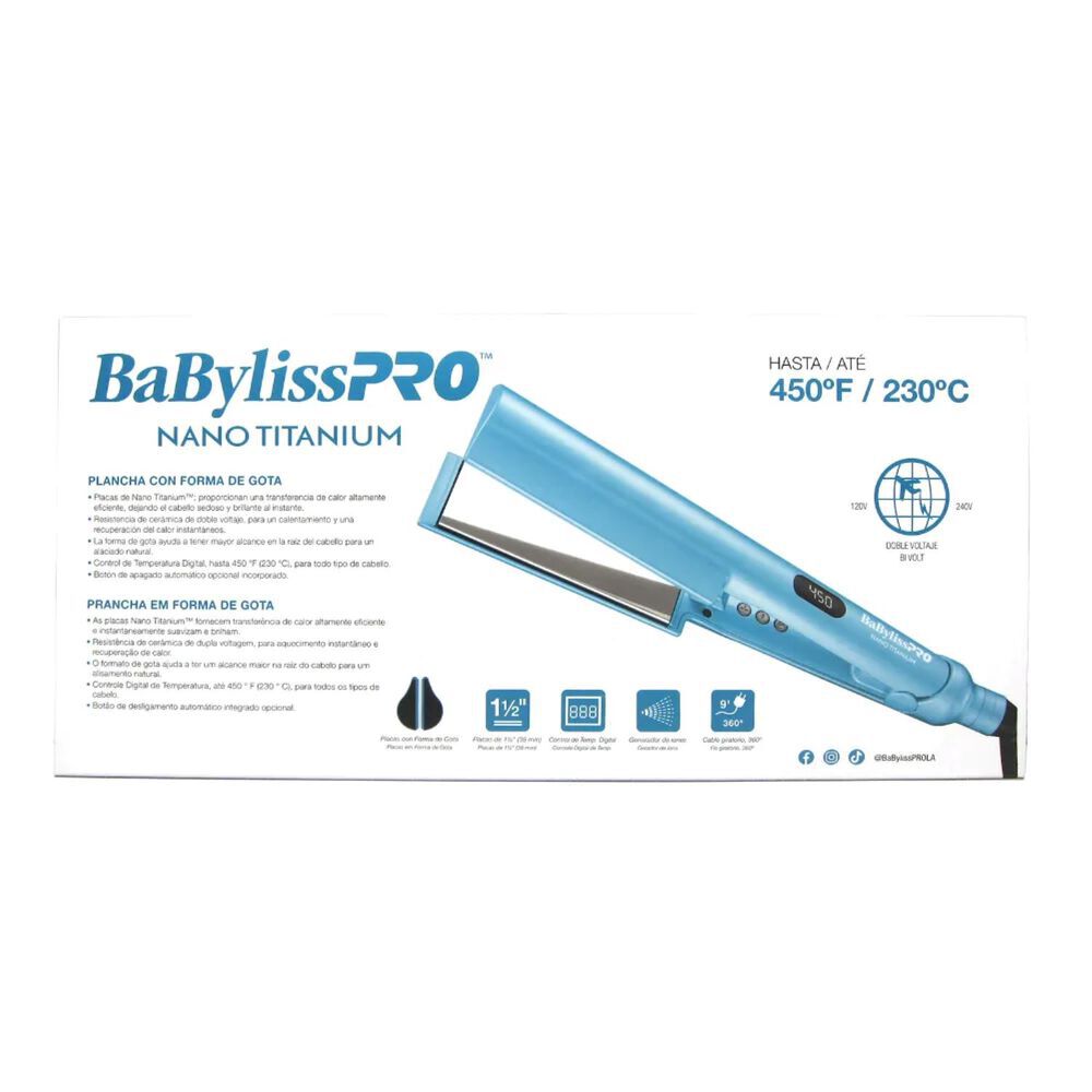 Plancha Babyliss Nano Titanium Forma De Gota Rootreacher image number 3.0