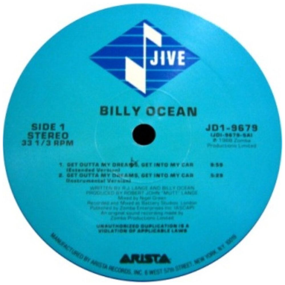 Billy Ocean - Get Outta My Dreams, Get Into My Car | 12" Maxi Single Vinilo Usado image number 5.0