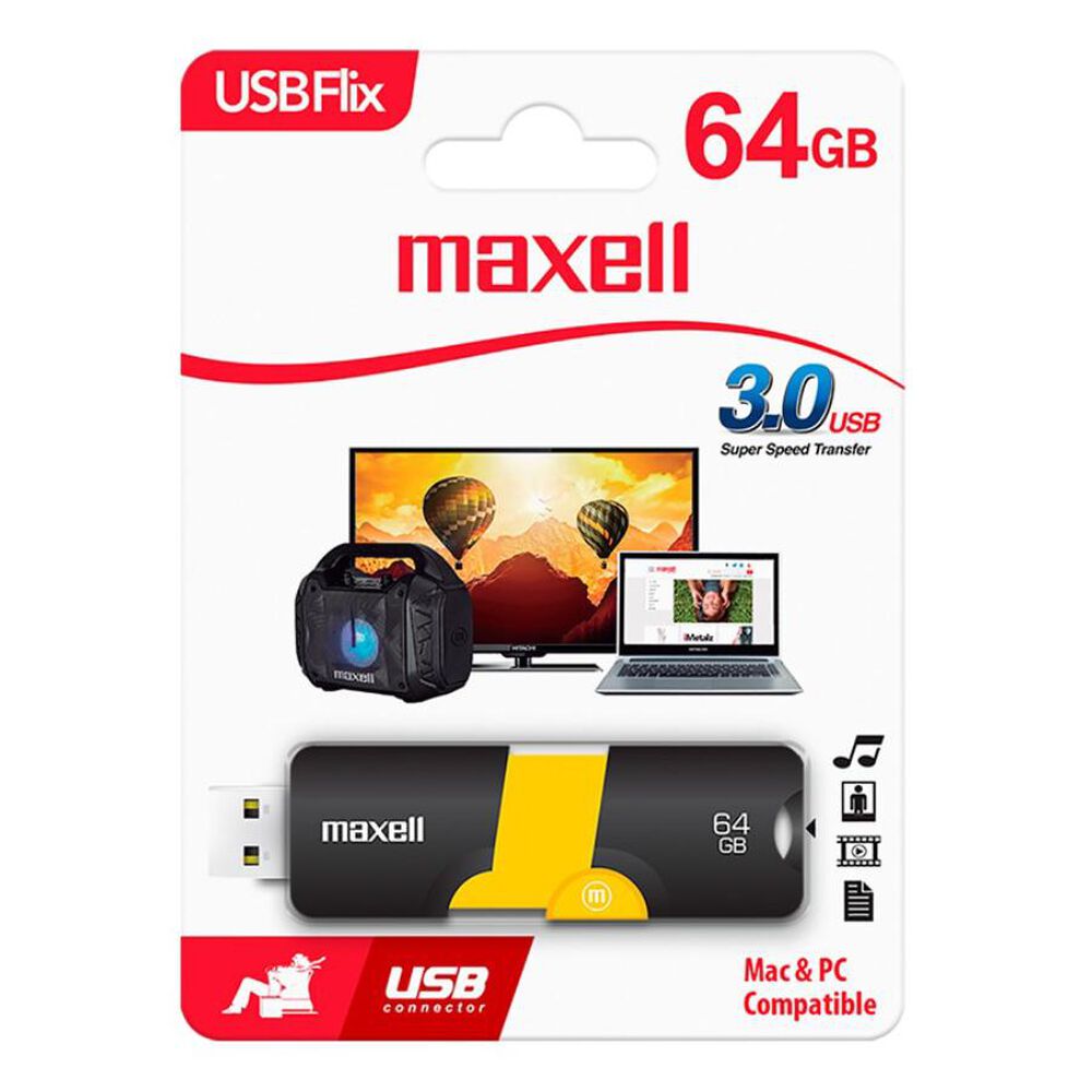 Pendrive Flix 64gb 3.2 Maxell image number 1.0