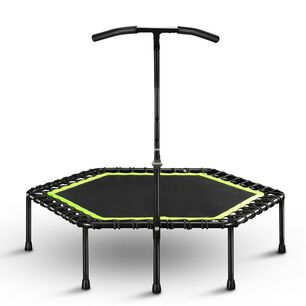 Trampolin Fitness Hexagonal Con Mango Soporte 115cm