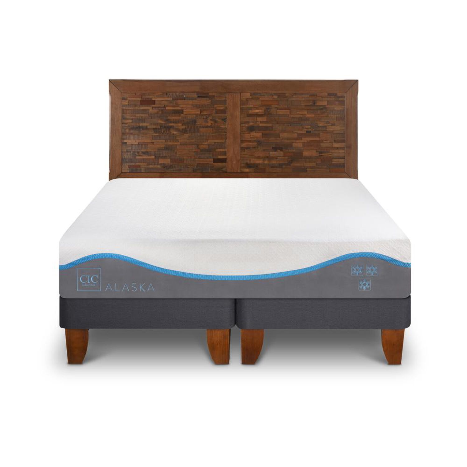 Cama Europea Cic Alaska / 2 Plazas / Base Normal + Respaldo image number 0.0