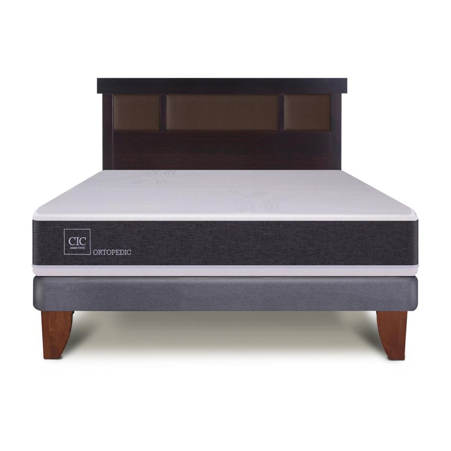 Cama Europea Cic New Ortopedic / 2 Plazas / Base Normal + Respaldo image number 0.0