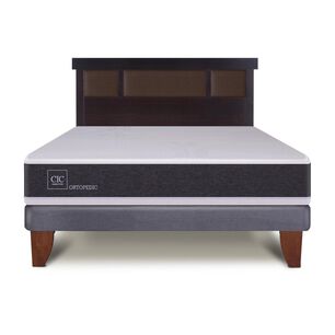Cama Europea Cic New Ortopedic / 2 Plazas / Base Normal + Respaldo