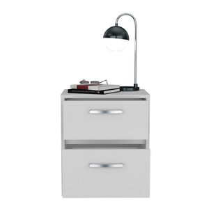 Velador 2 Cajones Fm-022b - Blanco