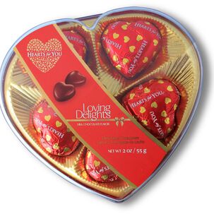 Bombones De Chocolate En Corazón Hearts For You 55g