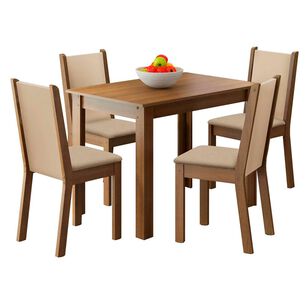 Juego De Comedor Vekkahome Luna / 4 Sillas