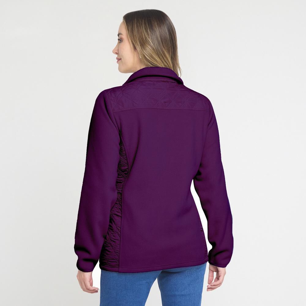 Polerón Polar Regular Con Aplicación Quilt Cuello Alto Mujer Lesage image number 1.0