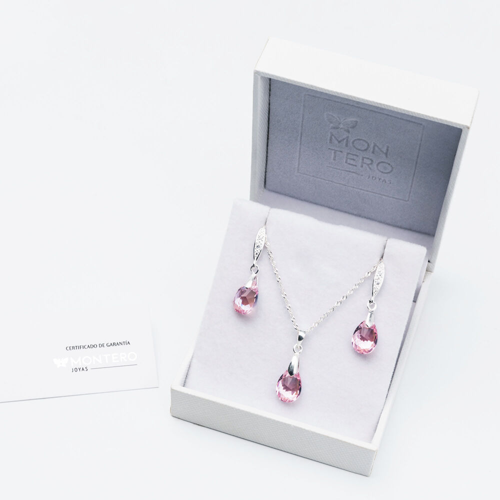 Conjunto Milan Cristales Genuinos Light Rose image number 2.0