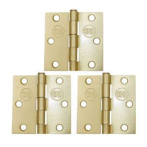 Pack 3 Bisagras Acero Odis 3&rdquo;&times;3&rdquo;&times;2,0mm - Bronce