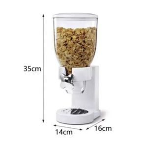 Dispensador De Cereales Granos Frutos Simple Mesa 2l Blanco