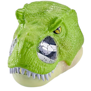 Mascara Infantil De Dinosaurio Rex Neón Luz Y Movimiento