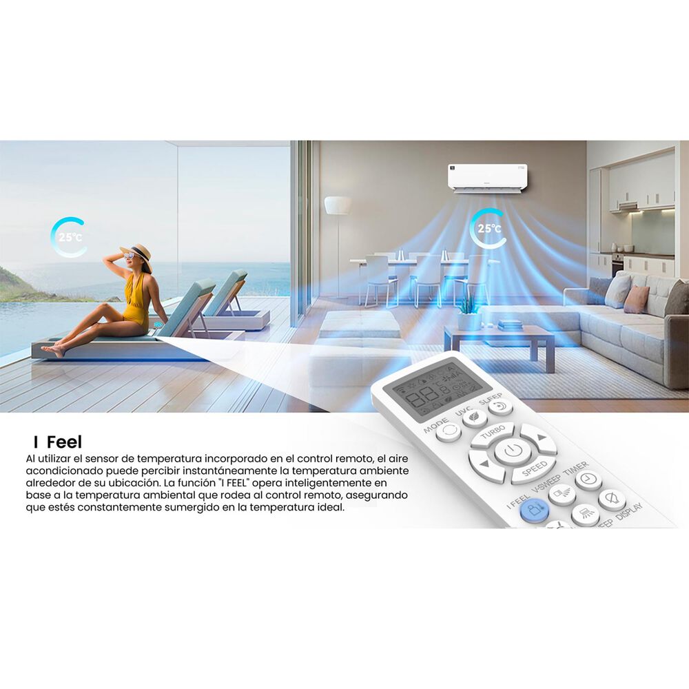 Aire Acondicionado Aiwa Split Inverter 24000btu Aw-24invg image number 7.0