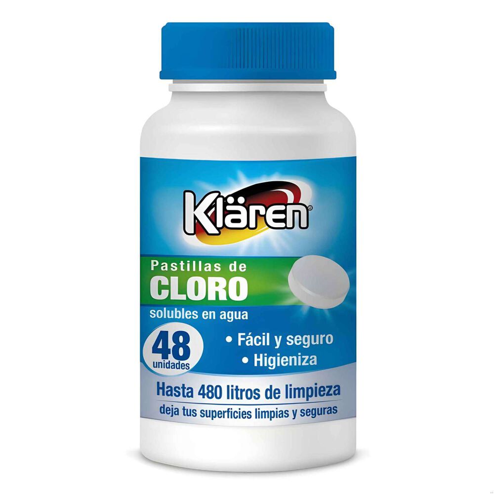 Tabletas Higienizantes De Cloro 48un. - Klaren image number 0.0