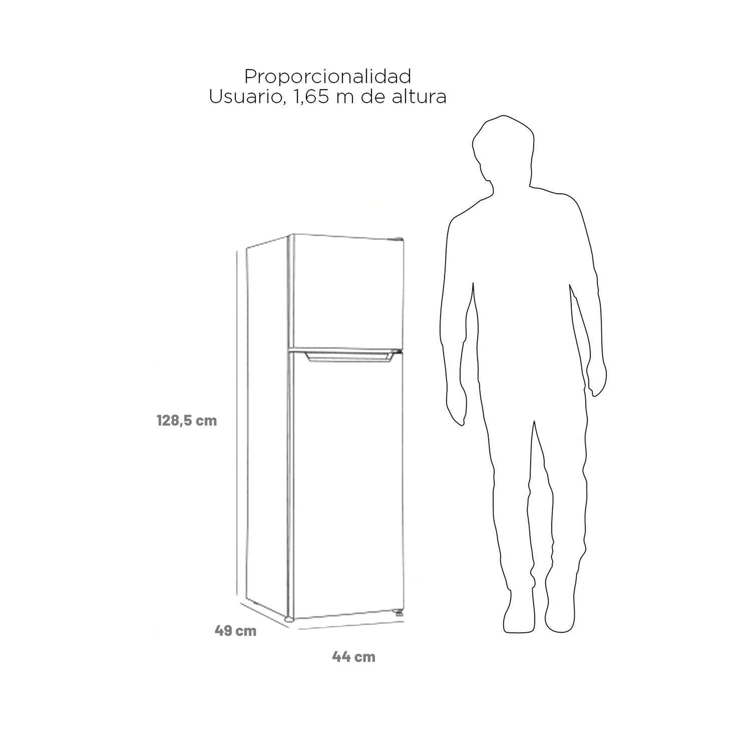 Refrigerador Top Mount Frio Directo 130 Lts Lrt-160dfi Inox image number 2.0