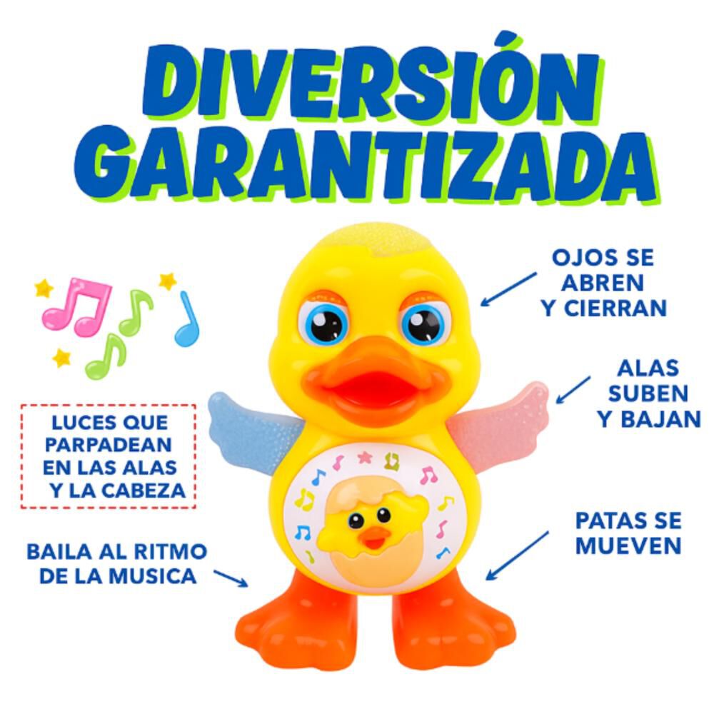 Pato Bailarín Con Luces Led Y Música Juguete Interactivo image number 2.0