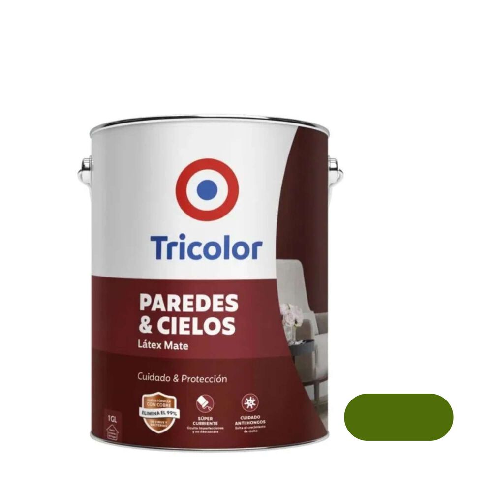 Látex Mate Paredes Y Cielos 1gln Verde Musgo - Tricolor image number 0.0
