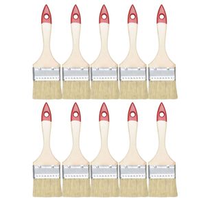 Set 10 Brocha Mango Madera 2.5 Pulgadas Para Pintura