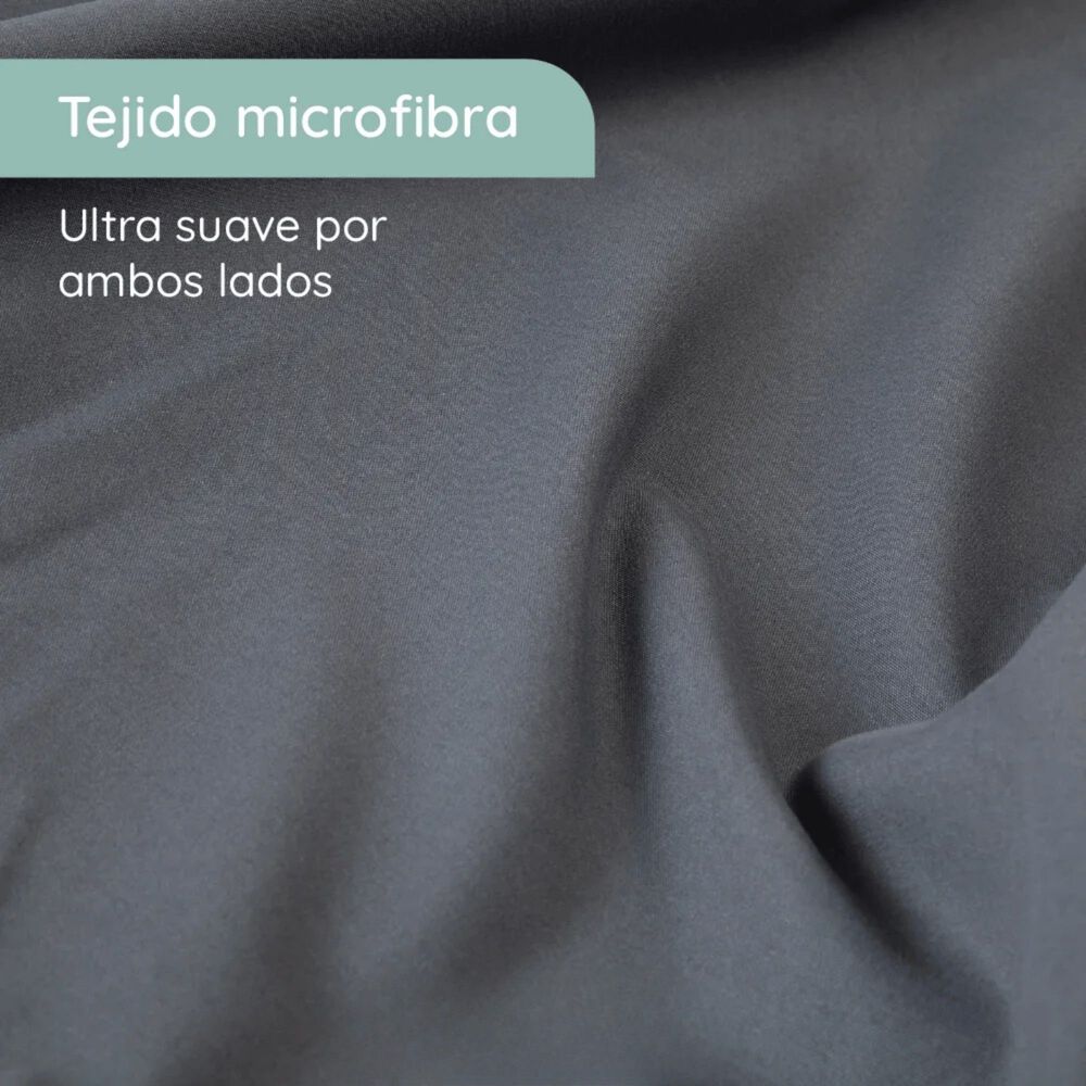 Sabanas Colchón King Microfibra 300 Hilos Gris Oscuro image number 2.0