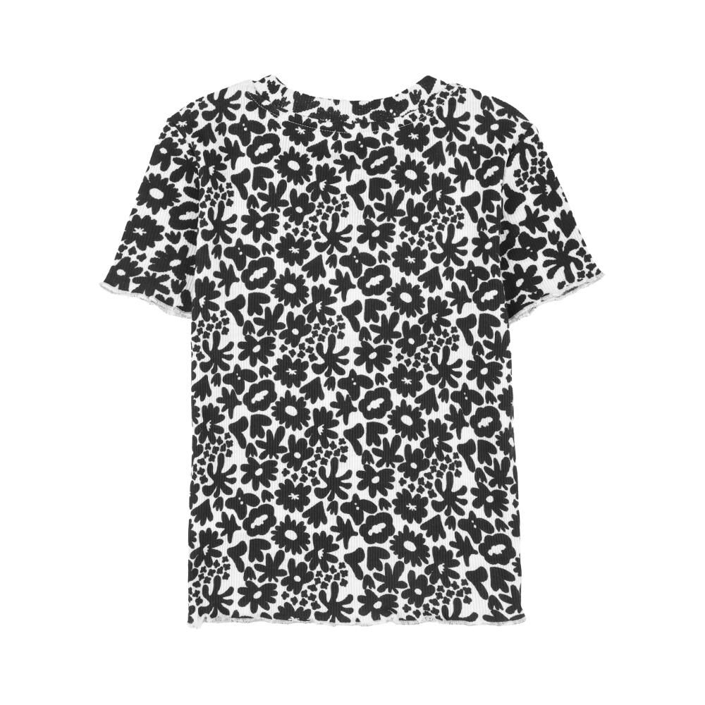 Polera Crop Estampada Manga Corta Cuello Redondo Mujer Freedom image number 1.0