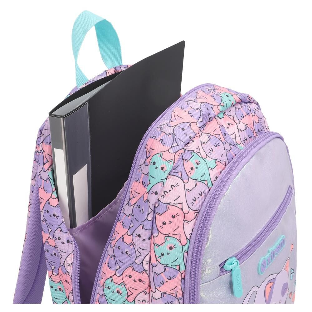 Mochila Xtrem Logan 6xt Gatos Lila image number 6.0