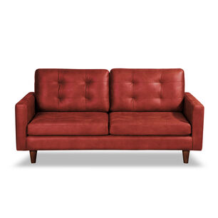 Sofa Napoles 3 Cuerpos Cuero Kentucky Rojo