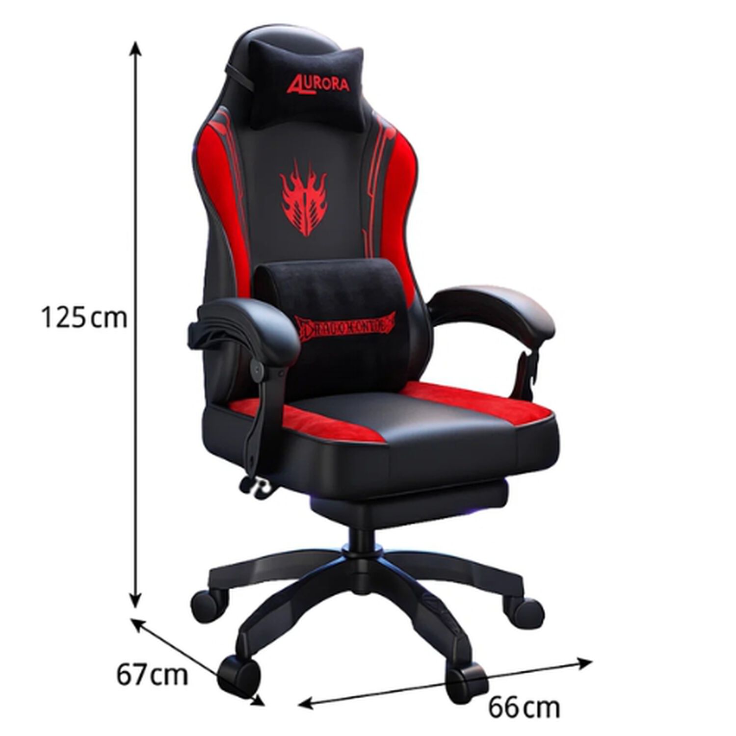 Silla Gamer Con Soporte Lumbar Reclinable 135 Y Reposapies image number 1.0