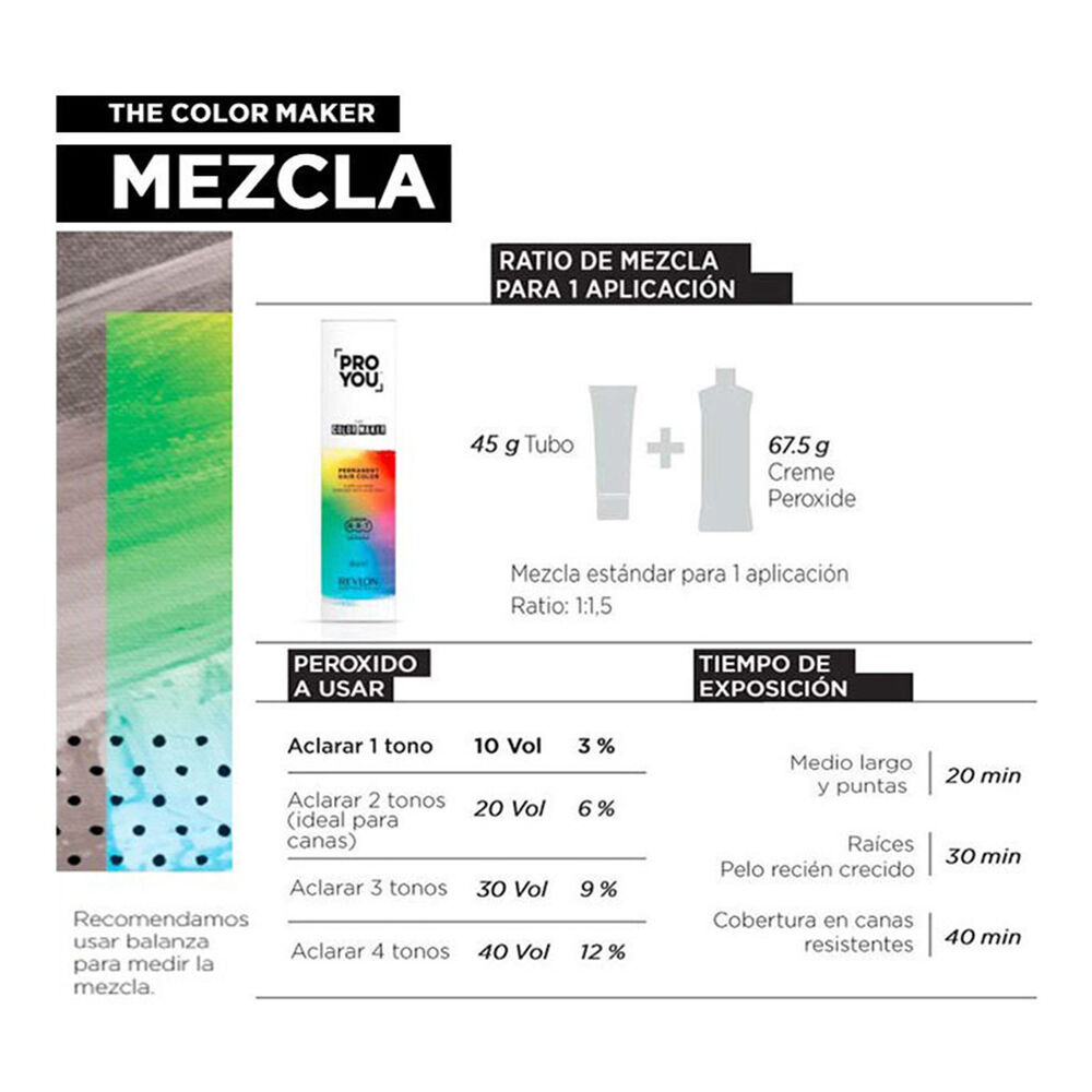 Pro You Color Maker Tintura Permanente Castaño Claro Dorado Caoba 5.35 90ml+oxidante image number 1.0