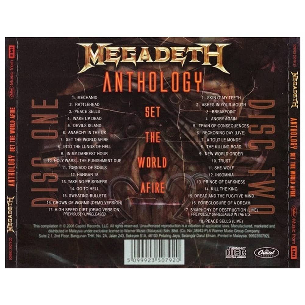 Megadeth - Set The World Afire: Anthology (2cd) | Cd image number 1.0