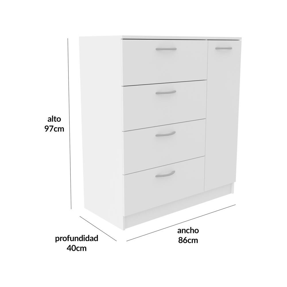C&oacute;moda Stanford Comoda Stanford / 1 Puerta / 4 Cajones image number 1.0