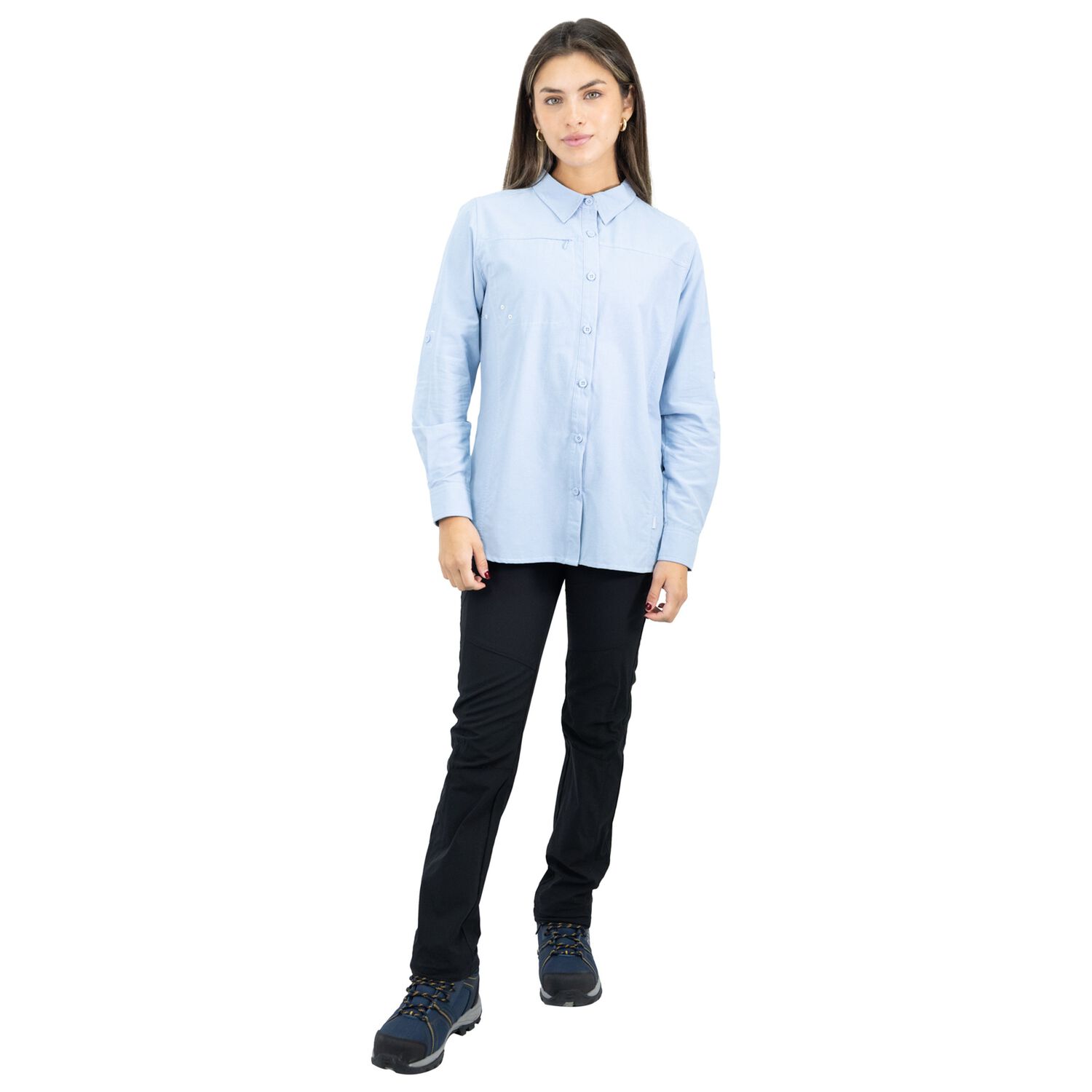 Camisa Hw Duck Dry Mujer Celeste image number 4.0