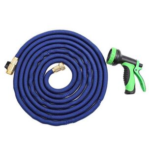 Manguera Retr&aacute;ctil Expandible Jard&iacute;n 15 Mts. Azul