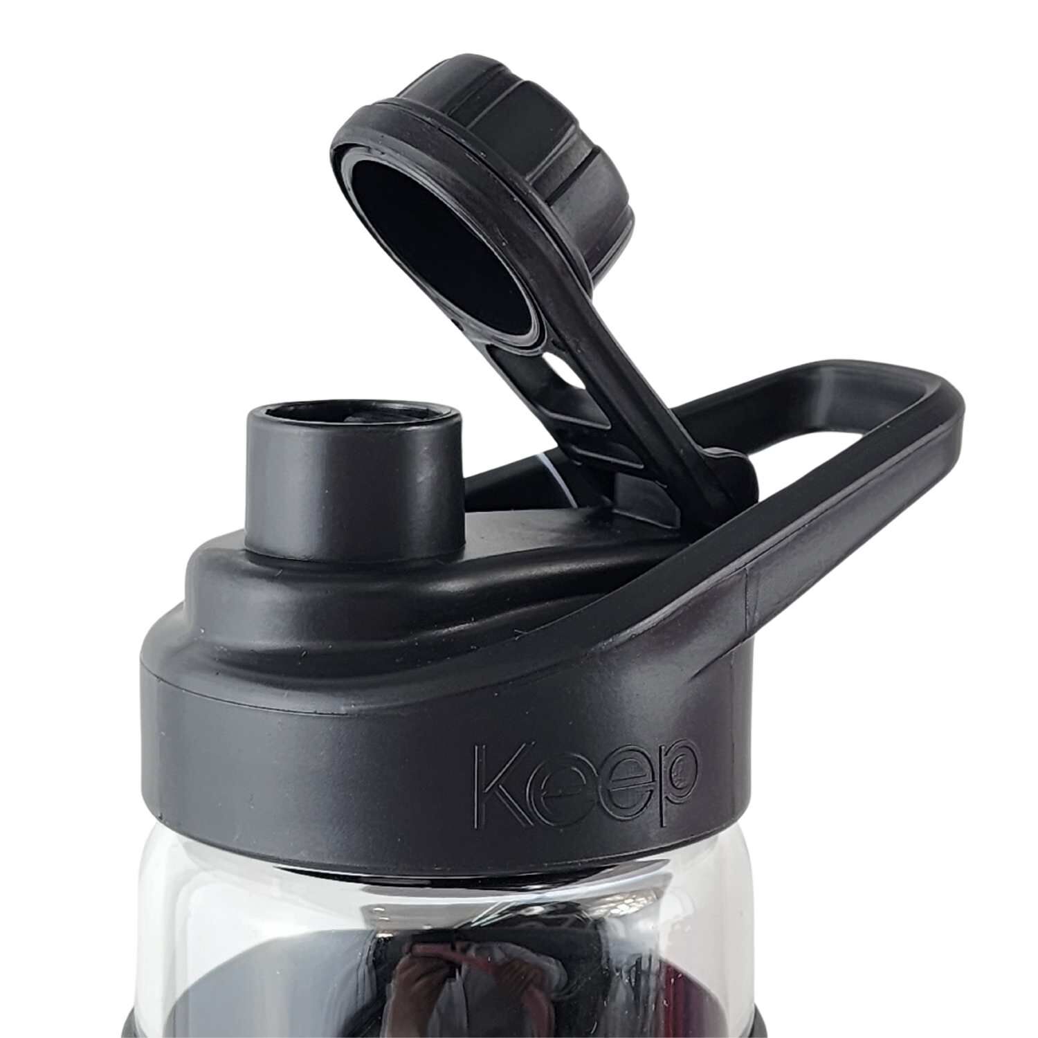 Botella Keep 470ml Vidrio Protector Agua Deportes Outdoor Negro image number 7.0