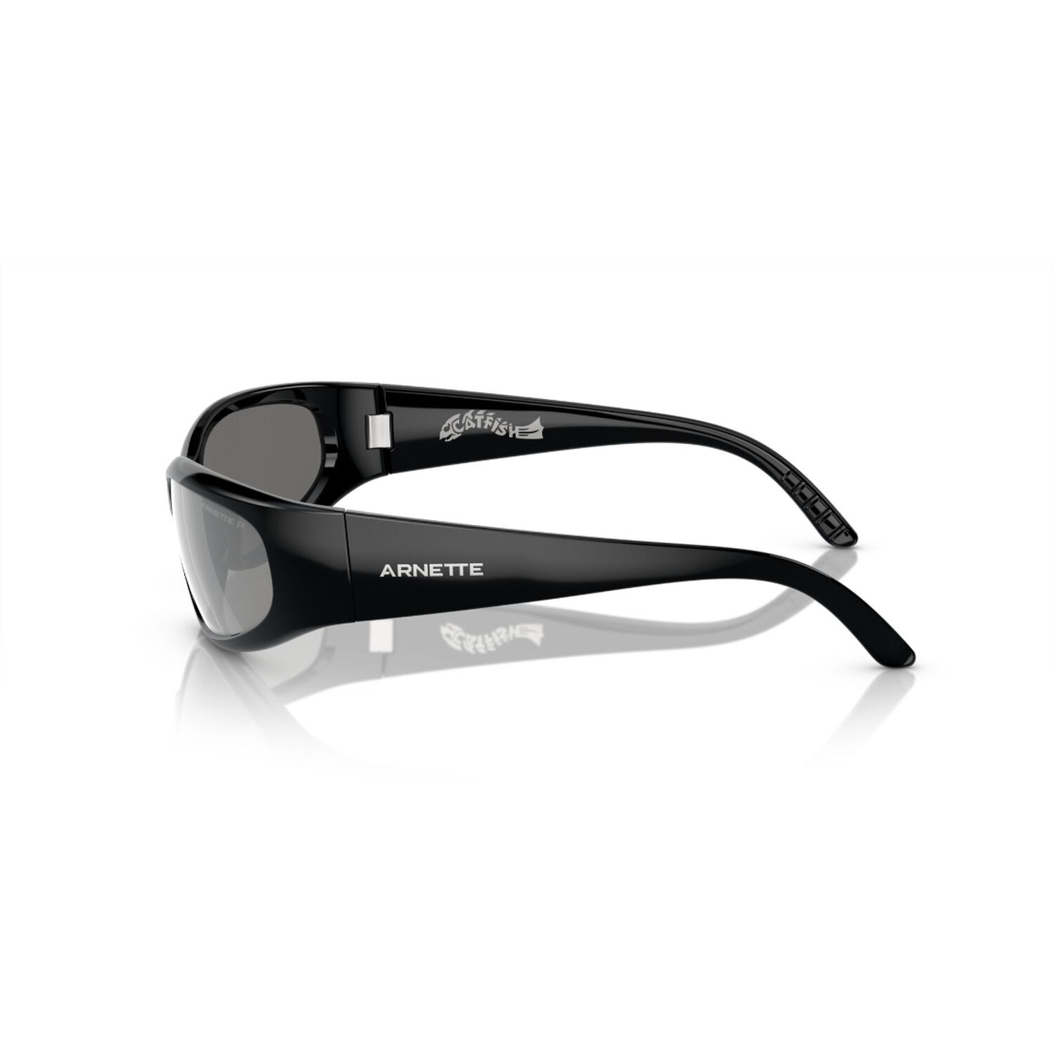 Lentes De Sol Catfish Black Polished Polarizados Sustentable Arnette image number 2.0