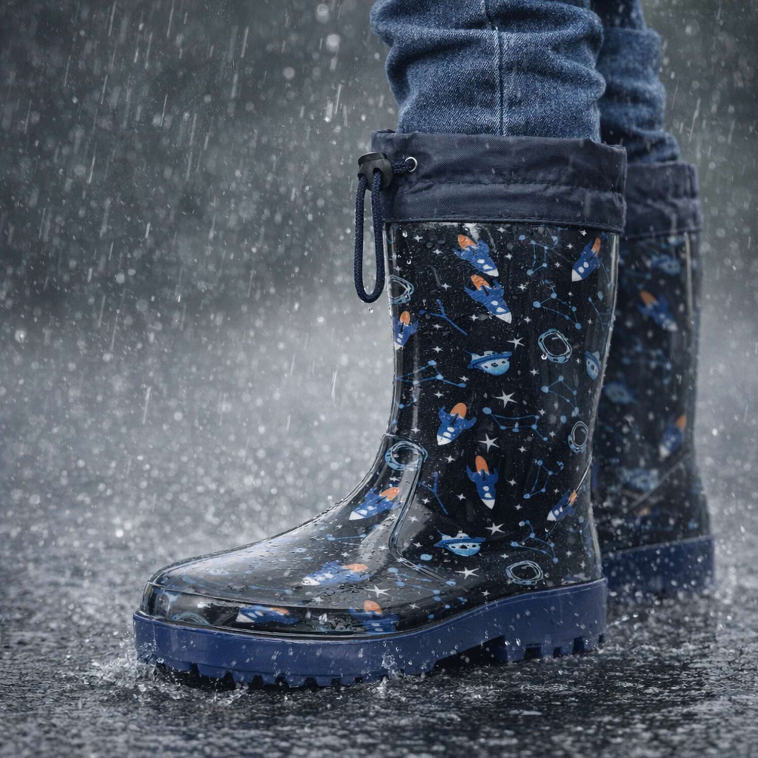 Bota De Agua Con Polar Calet Azul Bamboo image number 5.0