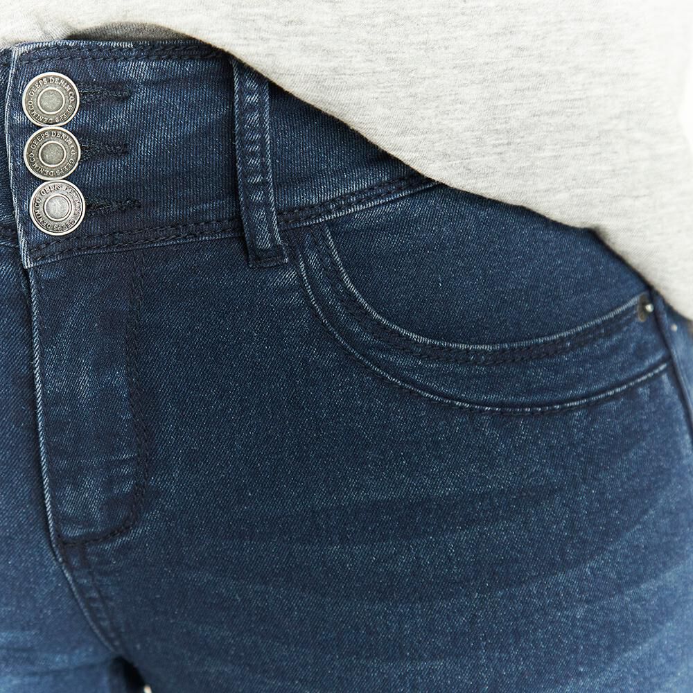 Jeans Botones Tiro Alto Skinny Push Up Mujer Geeps image number 3.0
