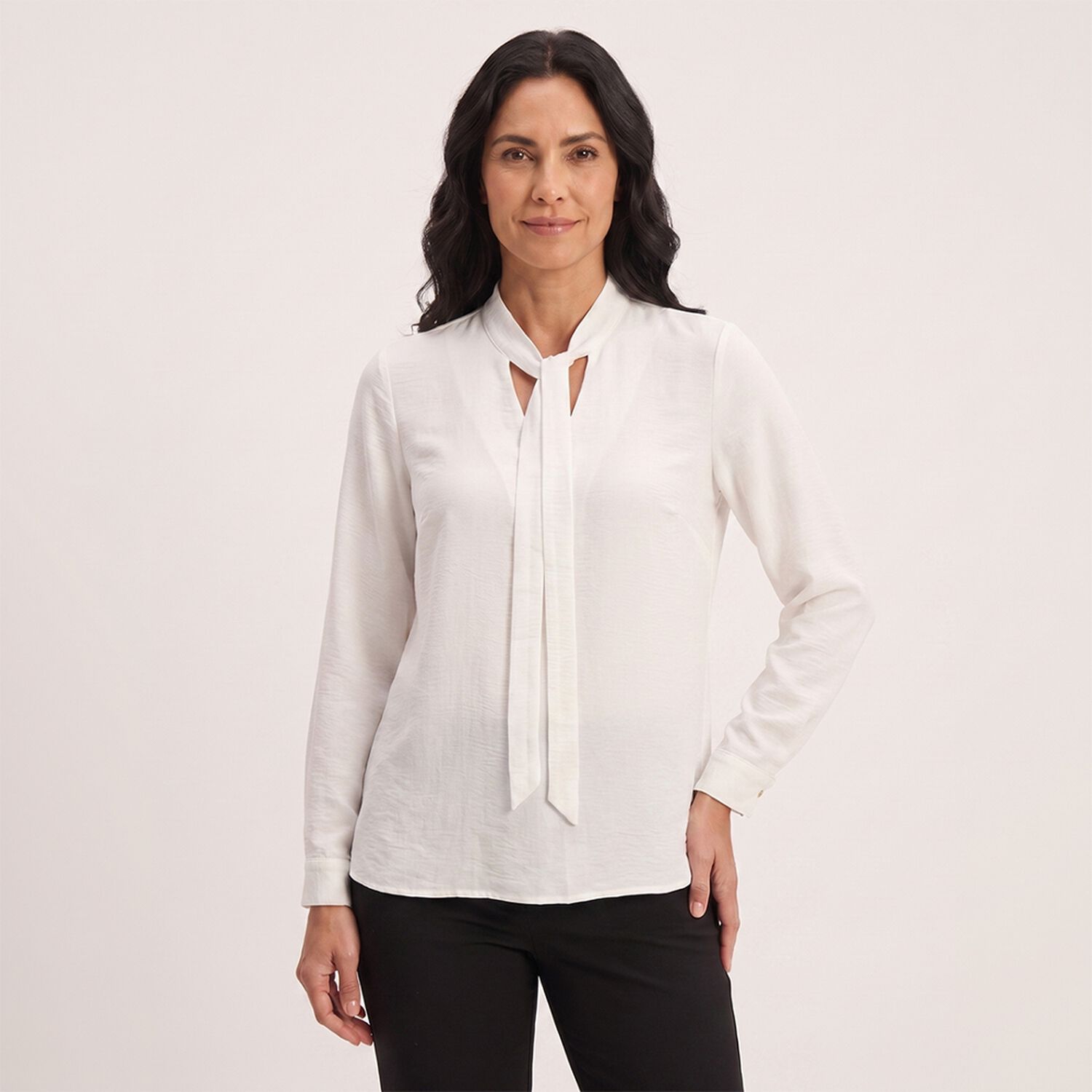Blusa Manga Larga Cuello V Mujer Lorenzo Di Pontti image number 0.0