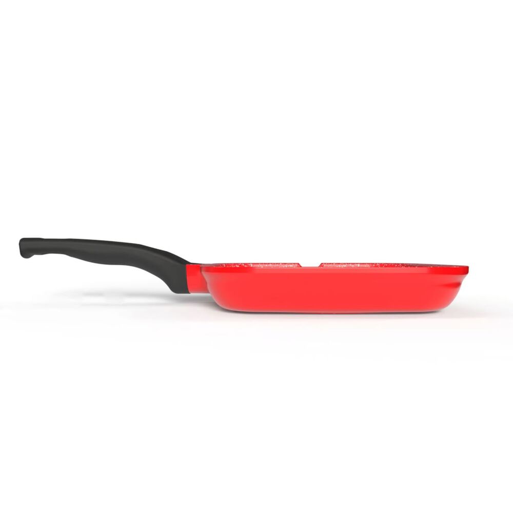 Grill Antiadherente De 28cm Rojo Bohlier Aluminio Fundido image number 2.0