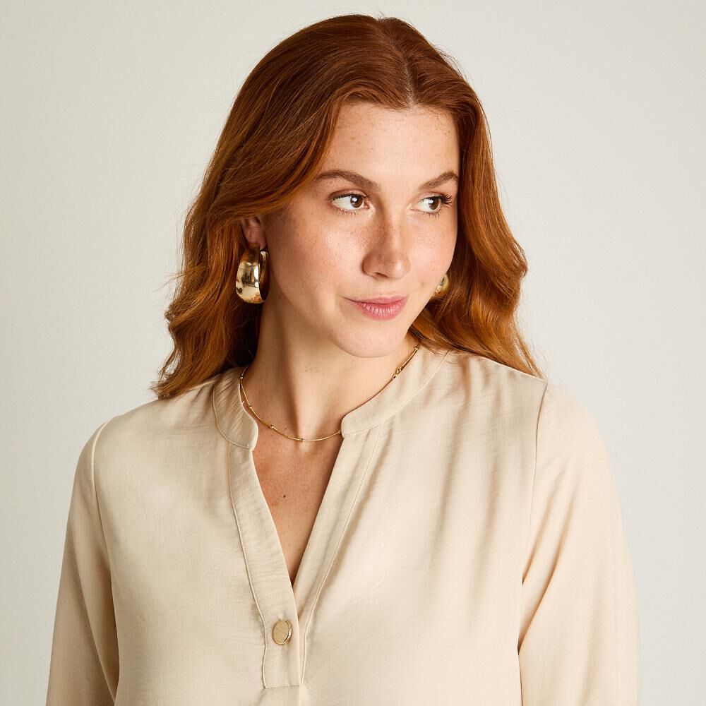 Blusa Manga 3/4 Cuello V Mujer Lorenzo Di Pontti image number 3.0