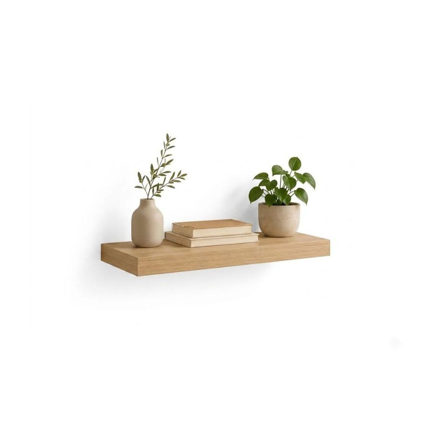 Repisa Flotante Madera Rustica Estante Organizador Pared 40cm image number 0.0