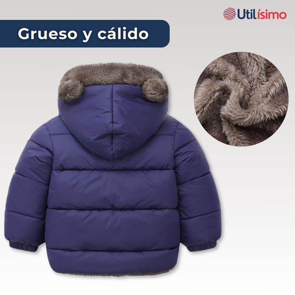 Parka Con Capucha Manga Larga Unicolor Ni&ntilde;o Jump Kids Blue image number 4.0