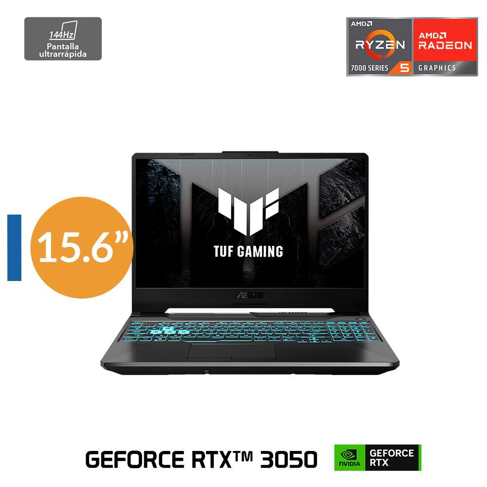 Notebook Gamer 15.6" Asus Tuf Gaming A15 FA506 / AMD Ryzen 5 / 8 GB RAM / Nvidia Geforce RTX 3050 / 512 GB SSD image number 0.0