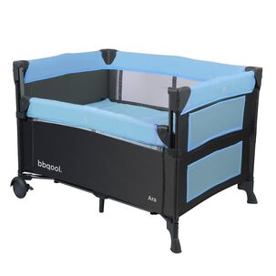 Cuna Playard Colecho Ara Blue + Colch&oacute;n De Viaje Plegable