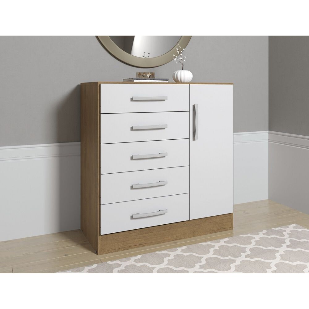 C&oacute;moda Yardas Beatriz Blanco / Angel&iacute;n 5 Cajones 1 Puerta image number 1.0