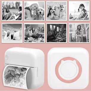 Mini Impresora T&eacute;rmica Port&aacute;til Bluetooth + 13 Roll Papel