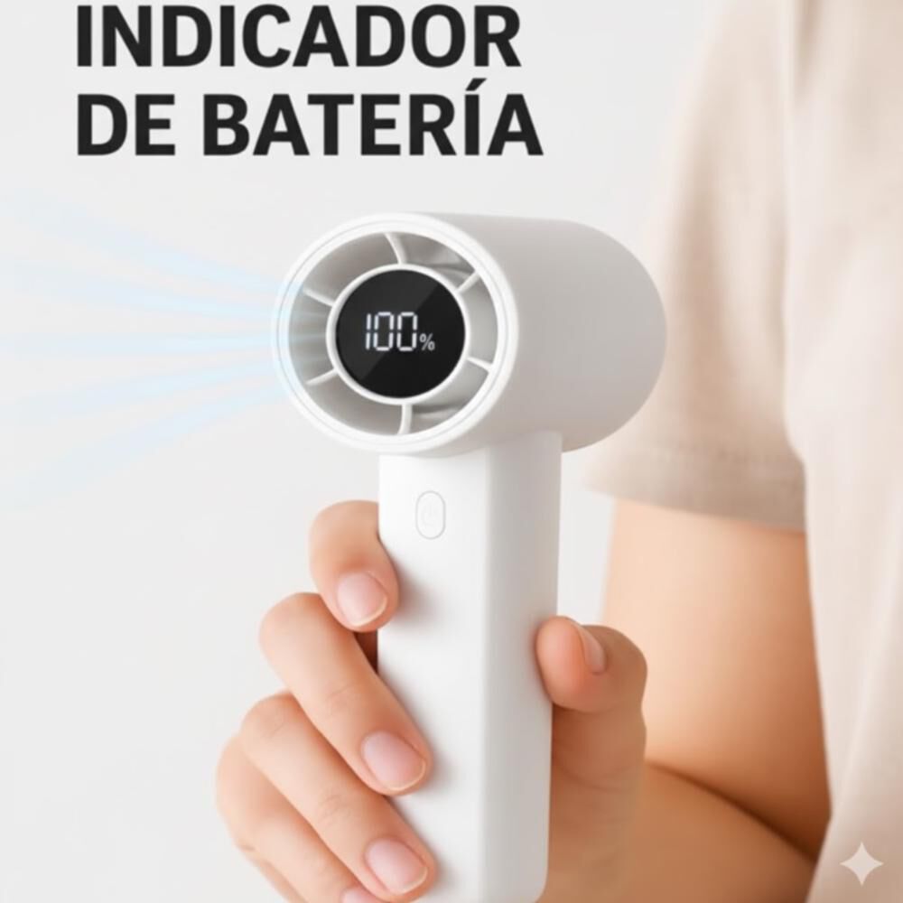 Mini Ventilador Portátil Con Indicador De Batería image number 5.0