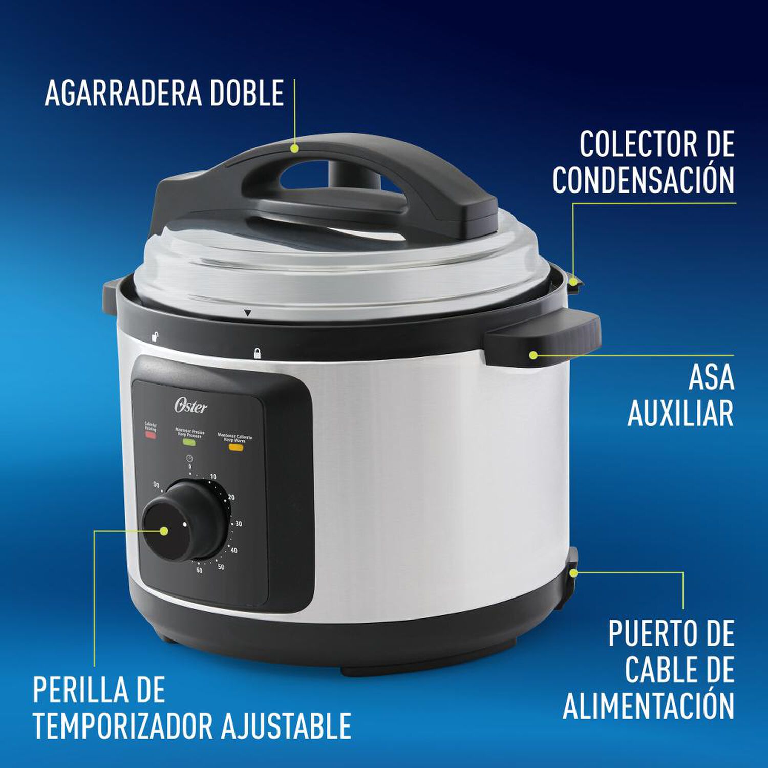 Olla a Presi&oacute;n Multifuncional Oster CKSTPCEC57M-052 / 5.7 Litros image number 5.0