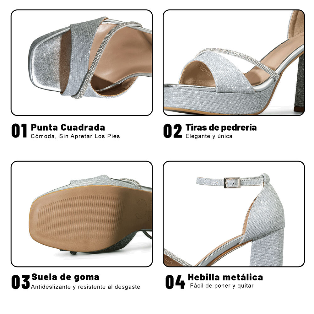 Sandalia Taco Alto Moda Mujer Weide You521 image number 7.0