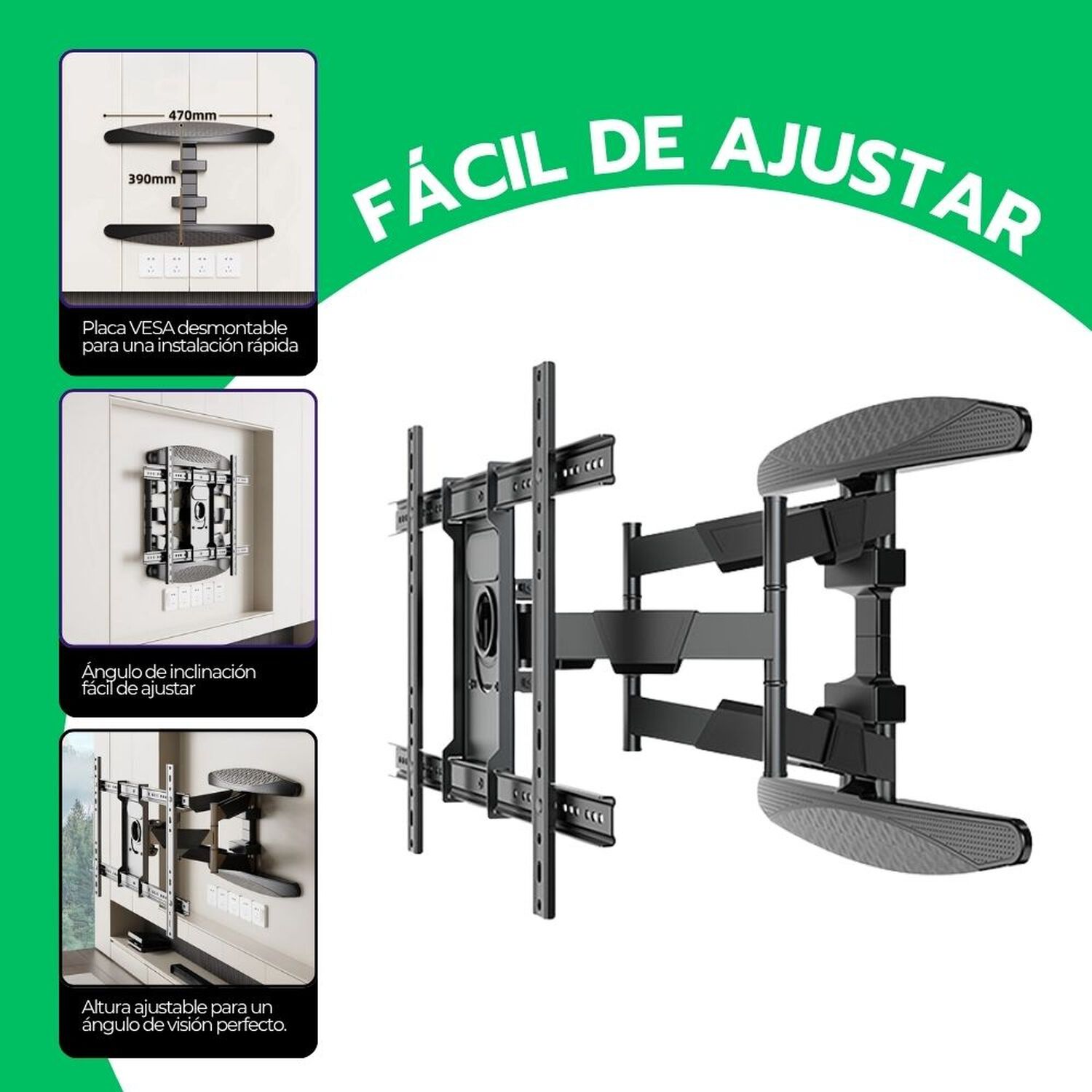 Soporte Tv Profesional 55-85" Acero Reforzado 360&deg; image number 5.0