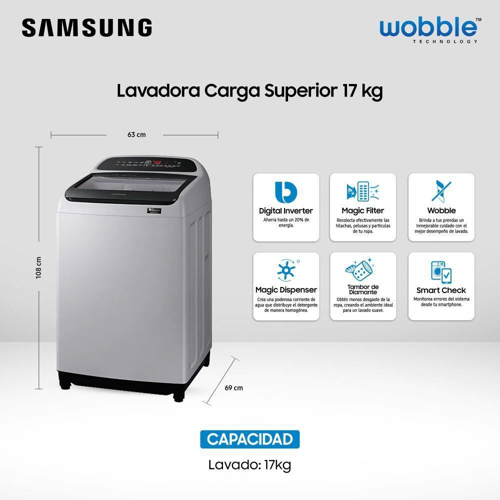 Lavadora Samsung WA17T6260BY/ZS / 17 Kg image number 4.0